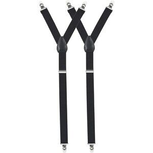 HOLD'EM Improved Shirt Stays Men Adjustable Elastic Y-style 1” Wide - Black